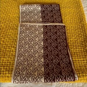 MICHAEL Michael Kors Yellow and Brown Logo Scarf